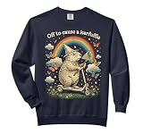 Off to Cause A Kerfuffle Funny Capybara Scooter Chaos Mode Comfort Colors Adult Sweatshirt