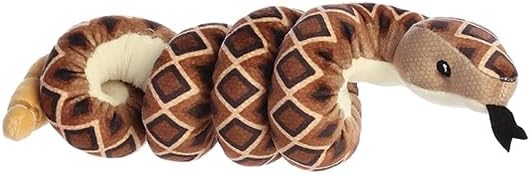 Aurora® Playful Snake Wrist Wranglers™ Diamondback Rattlesnake Stuffed Animal - Vibrant Colors for an Eye-Catching Design - Perfect for Kids, Adults, and Any Reptile Enthusiasts