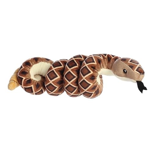 Aurora® Playful Snake Wrist Wranglers™ Diamondback Rattlesnake Stuffed Animal - Vibrant Colors for an Eye-Catching Design - Perfect for Kids, Adults, and Any Reptile Enthusiasts