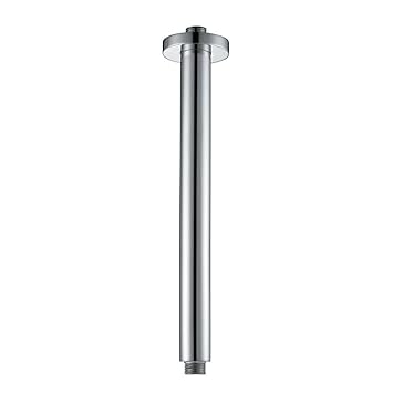Artbath 300mm(12 Inch) Round Rain Shower Arm with Flange Ceiling Mounted Brass for Shower Head, Chrome