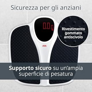 ADE Bilancia pesapersone digitale fino a 200 kg | superficie di pesatura extra larga e antiscivolo | display di facile lettura | perfetta per gli anziani | capacità di carico extra elevata