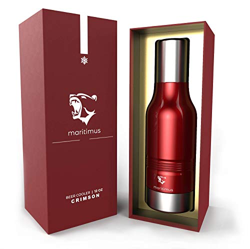 image for Maritimus Beer Bottle Cooler CRIMSON - Double Wall Stainless Steel Bee