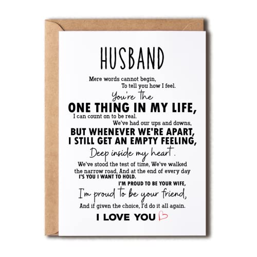 Birthday Husband Card Print.One Thing In My File - I Love You Card For Him.v̂߂̒abZ[WJ[hB