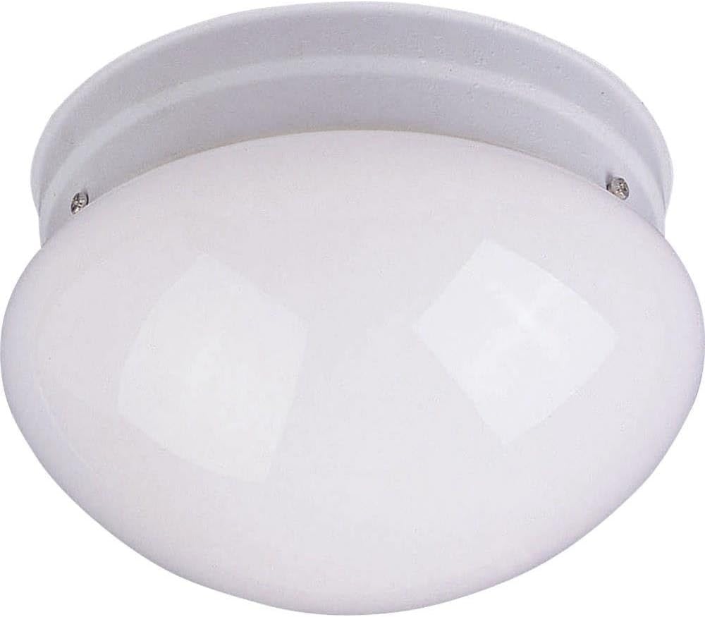 Maxim Lighting Essentials 1-Light Flush Mount | White Finish | Transitional Flush Mount | Ideal for Bedrooms, Hallways & Entryways | Dimmable | 5880WTWT