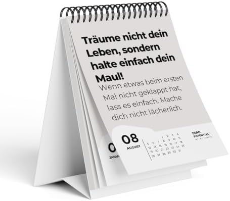 Demotivierender Tischkalender 2026 - 52 Wochen Schwarzer Humor