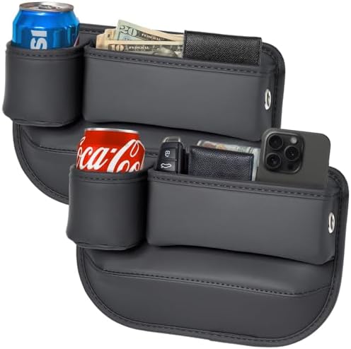 2-Pack Car Seat Gap Filler Organizer with Cup Holder - Premium Le...