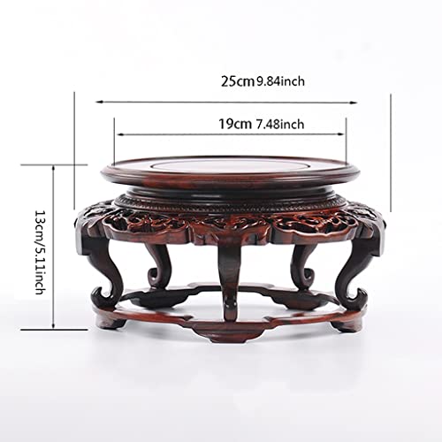 Socle pour bonsaï et vase en bois taille L support d'exposition stable