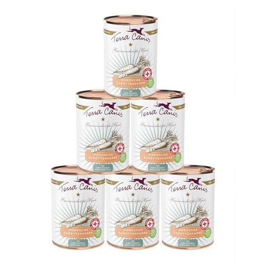 Terra Canis Morosche Karottensuppe - First Aid Magen-Darm-Schonkost, 6x400g I Schnelle Hilfe bei Durchfall in 100% Lebensmittelqualität Aller Rohstoffe I Allergenarm, Getreide - & glutenfrei