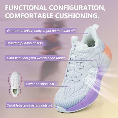 Hawkwell Women's Cloud Zero Active Cushion Running Shoes Walking Tennis Non Slip Workout Gym Athletic Fashion Sneakers3