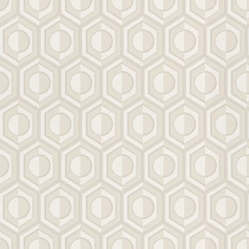 Rasch Sophia 710120 Non-Woven Wallpaper with Geometric Design in Retro Look in Light Grey, White and Silver 10.05 m x 0.53 m (L x W)