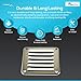MARINE CITY Rectangle Stamped Louvered Vent – 316 Grade Stainless Steel 4-13/16
