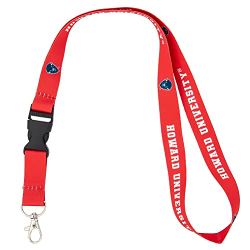 Desert Cactus Howard University Lanyard Bison HU HBCU Car Keys ID Badge Holder Keychain Detachable Breakaway Snap Buckle (Red)