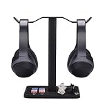 Avantree [Super Stable Neetto Dual Headphones Stand for Desk, Gaming Headsets Holder Hanger for All Headphones, Display Mount - HS908 New