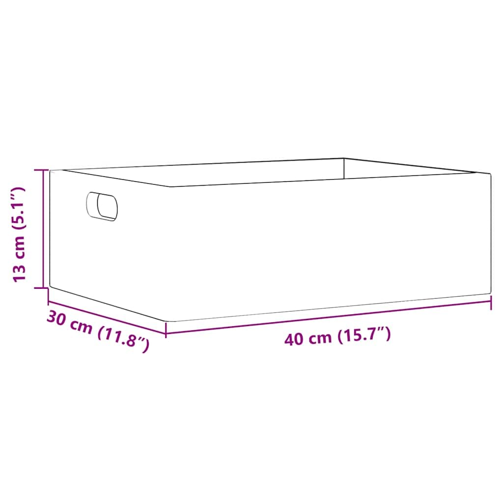 Caja de madera con asas 40 x 30 x 13 cm de pino macizo versátil almacenamiento para dormitorio, oficina, baño, cocina
