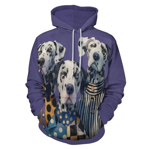 Pullover hooded sweatshirt dalmatien pour homme et femme résolvant le manque de style hivernal