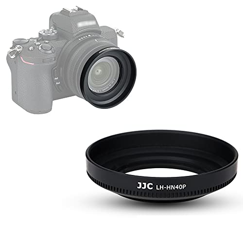 JJC 46MM Screw-in Lens Hood for Nikon NIKKOR Z DX 16-50mm f/3.5-6.3 VR Lens on Z50 - Replaces Nikon HN-40 Lens Hood - Black