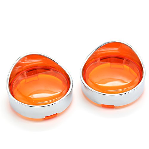 MFC PRO OEM オートバイ バイザースタイル リングキット ウインカー レンズカバー ハーレー XL 88348 Road Glide FLTR Softail FLSTN スポーツスター デビッドソン 対応 2個入り アンバーレンズ (アンバー)