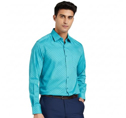 Image of Diverse Men's Cotton Printed Full Sleeve Regular Formal Shirt