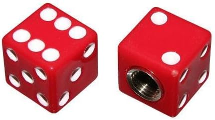 cyclingcolors 2X Universal Valve Cap Car Motorcycle Scooter Bicycle SV Schrader Red Cube
