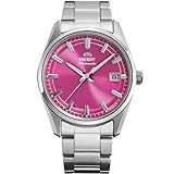 Orient Stretto RA-AC0R07P30B 38.5mm Orologio Meccanico Automatico Unisex - Quadrante Rosa, Cassa e Bracciale in Acciaio Inox, Display Data, Edizione Limitata