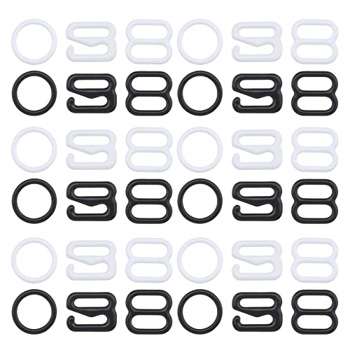 YINETTECH 120 Piezas Traje de Baño Ganchos para Sujetador Correa de Lencería Diapositivas Y Anillos Correa para Sujetador de 8 Mm Cierre de Gancho Deslizante Ajustador