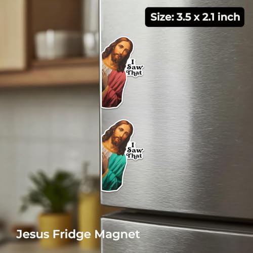 Imanes decorativos Jesús tamaño 3.5x2.1 pulgadas pack 2 miniatura 2