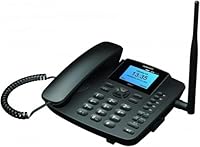 Maxcom MM41D 4G VoLTE - Corded Desk Phone for Office & Home use with 2.8” Display - Wi-Fi Hotspot - LTE Antenna - Bluetooth - 3.5mm Jack - RJ45 Port – Black
