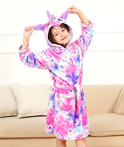 Image of Doctor Unicorn Soft Unicorn Hooded Bathrobe Sleepwear - Unicorn Gifts for Girls