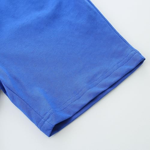 Image of Toddler Boy Clothes Cartoon Cotton Summer Short Sleeve T-Shirt and Shorts Kids Outfit Set 2-7 Year