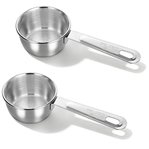 2 Piezas Vaso Medidor Acero Inoxidable 60 ml miniatura 1