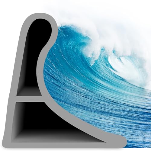 Xiaozhifu Barrera Agua 2m, Barrera De Agua Para Ducha Autoadhesiva, Perfil Silicona Ducha, Barrera Agua Ducha Plegable Borde Plato Ducha Para Ducha, Baño, Cocina Gris 2 3cm