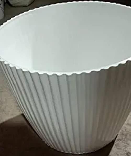 BHAJANLAL GREENERY 12 inch Mega Round Indoor and Outdoor Pot White Pack of 2 (B0B2MNVQRG) Amazon Price History, Amazon Price Tracker