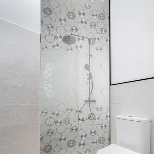 Vinilo decorativo de privacidad para ventana 45 cm blanco miniatura 5