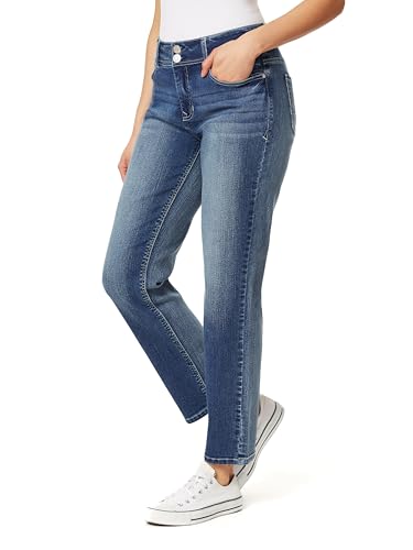 Angels Forever Young Damen Curvy Straight Mid-Rise Jeans, Canyon, 46