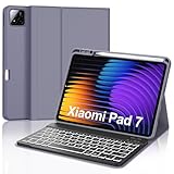 Clavier Magnétique Détachable: Le clavier pour Xiaomi Pad 7 est magnétiquement détachable et peut être fixé à l'étui de protection de manière magnétique. Le clavier peut être facilement retiré lorsqu'il n'est pas utilisé. Il est conçu super fin et avec un matériau ABS haut de gamme, plus léger et plus pratique à transporter.