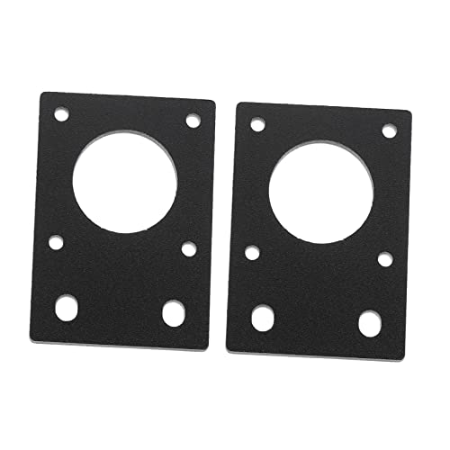 BUGUUYO 2pcs Stepper Motor Mount Plate Black Aluminium Motor Mounting Bracket Stable Fixed Base for 3d Printer Parts