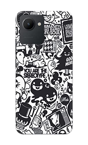 Image of Printed Hard Back Cover Case for Realme C30 | Realme C30s Back Cover (Mixed Cartoon) -702