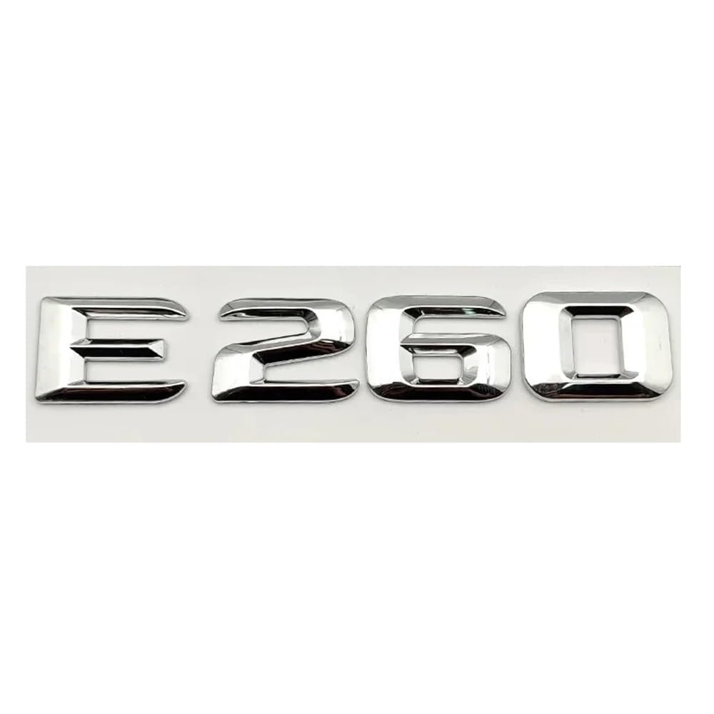 YTQMoreBNZ YYDStes ABS Silver Compatible With Mercedes Benz Grade E E200 E220 E300 E320 E350 W213 W212 W211 Letters Emblem Badge