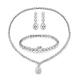 ★ Ideal Geschenkauswahl ★ : Dicheng Silber Schmuckset wird in einer Schmuck Box geliefert. Einen guten Geburtstag / Hochzeit / Abschluss / Muttertag / Erntedankfest / Weihnachten / Neujahr / Valentinstag Geschenk für dich, Mutti. Tante, Frau, Schwester, Nichte, Tochter Freundin.