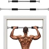 M.J COMFY-LIFE Pull Up Bar - Adjustable Stainless Steel Doorway Chin-Up Bar with Soft Handle, Heavy Duty Home Gym Equipment for Fitness Training