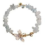 Natural Amethyst Gravel Bracelet for Women Wisteria Flower Crystal Jewelry