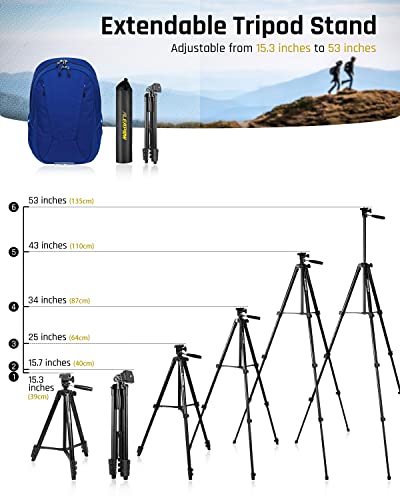 Aleapow 20V Cordless Circular Saw + 53" Camera Tripod, 4-1/2" Lightweight Mini Saw With 2.0Ah Battery, 1- H Fast Charger, 2 Blades, Remote Shutter, Universal Clip And Carry Bag, Max Load 6.6Lb #TOP7