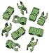 Produktbild Connex Stabverbinder-Clips - Praktisches Set mit 10 Stück - Zum Verbinden einzelner Pflanzstäbe - Für die Erstellung individueller Stützgitter / Multifunktionsclips für Rankgitter / FLOR78855, Grün