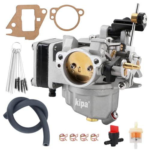 Kipa Carburetor assembly Kit For Yamaha 2-Stroke 9.9hp 15hp Outboard Engine 6E8-14301-00/01/02/03/04/05 6E7-14301-00/01/02/03/04 684-14301-40/41/42/43/44/52/53 Boat Motor