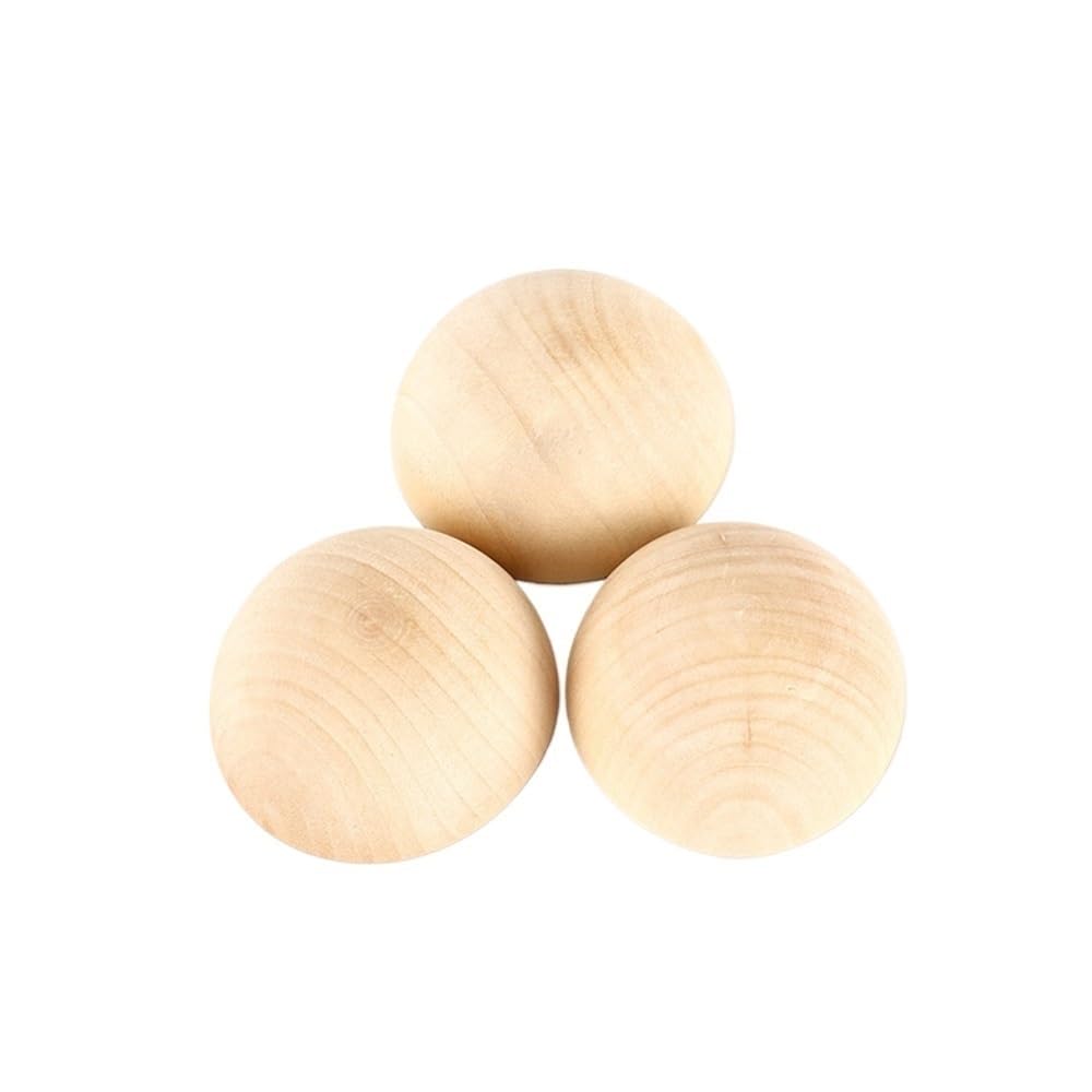 Demi-boules fendues bois 35mm perles inachevées pour la peinture bricolage