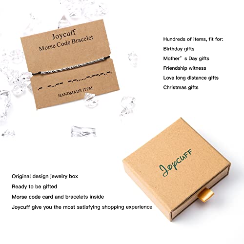 Joycuff Sympathy Gifts For Women Memorial Bracelets For Loss Of Love One Handmade Jewelry Stainless Steel Morse Code Bracelets Until We Meet Again #TOP4