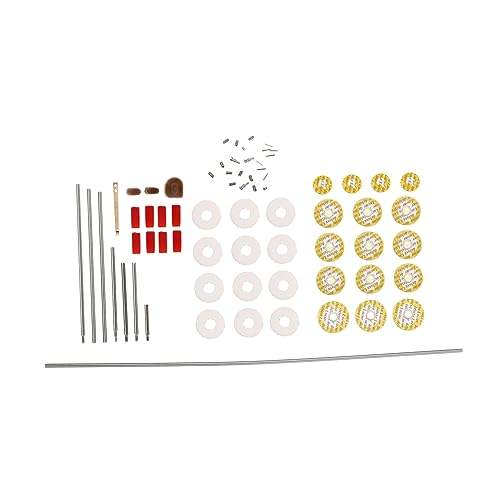 Yardwe Flute Repair Pad Kit Set 10pc Flute Tuning Rods Cleaning Tools and Replacement Pads