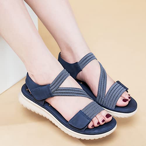 Ecetana Hiking Sandals For Women Comfortable Walking Sport Sandals Womens Adjustable Strap Lightweight Athletic Sandal For Summer Outdoor Adventure #TOP2