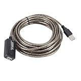Câble d'extension USB 10 m : le connecteur standard 20 offre une excellente conductivité électrique, ce qui rend la transmission de données à haut débit rapide et précise, rallonge de câble USB 10 m
