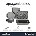 Amazon Basics 6 Piece Nonstick, Carbon Steel Oven Safe Bakeware Set, 16.25 x 11.75 x 6.25 inches - Image 2